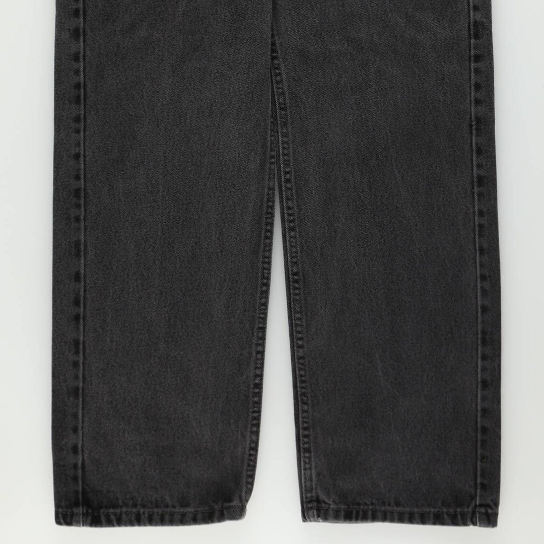 Levi's 00505-0260 Black Denim Tapered Jeans, Men's Size W34 (approx.) cotton black type Vintage Second Hand