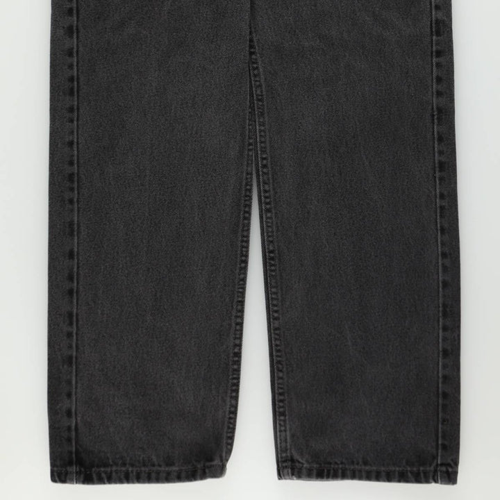 Levi's 00505-0260 Black Denim Tapered Jeans, Men's Size W34 (approx.) cotton black type Vintage Second Hand