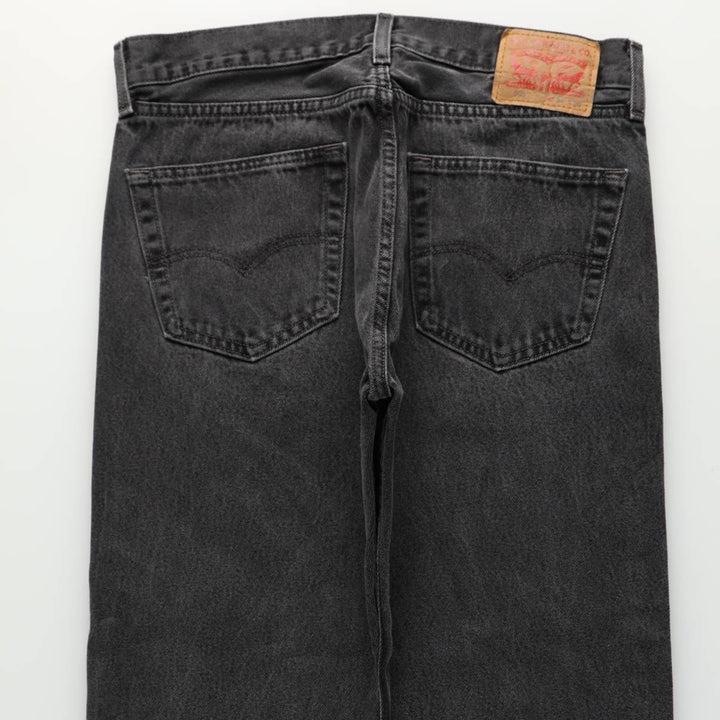 Levi's 00505-0260 Black Denim Tapered Jeans, Men's Size W34 (approx.) cotton black type Vintage Second Hand