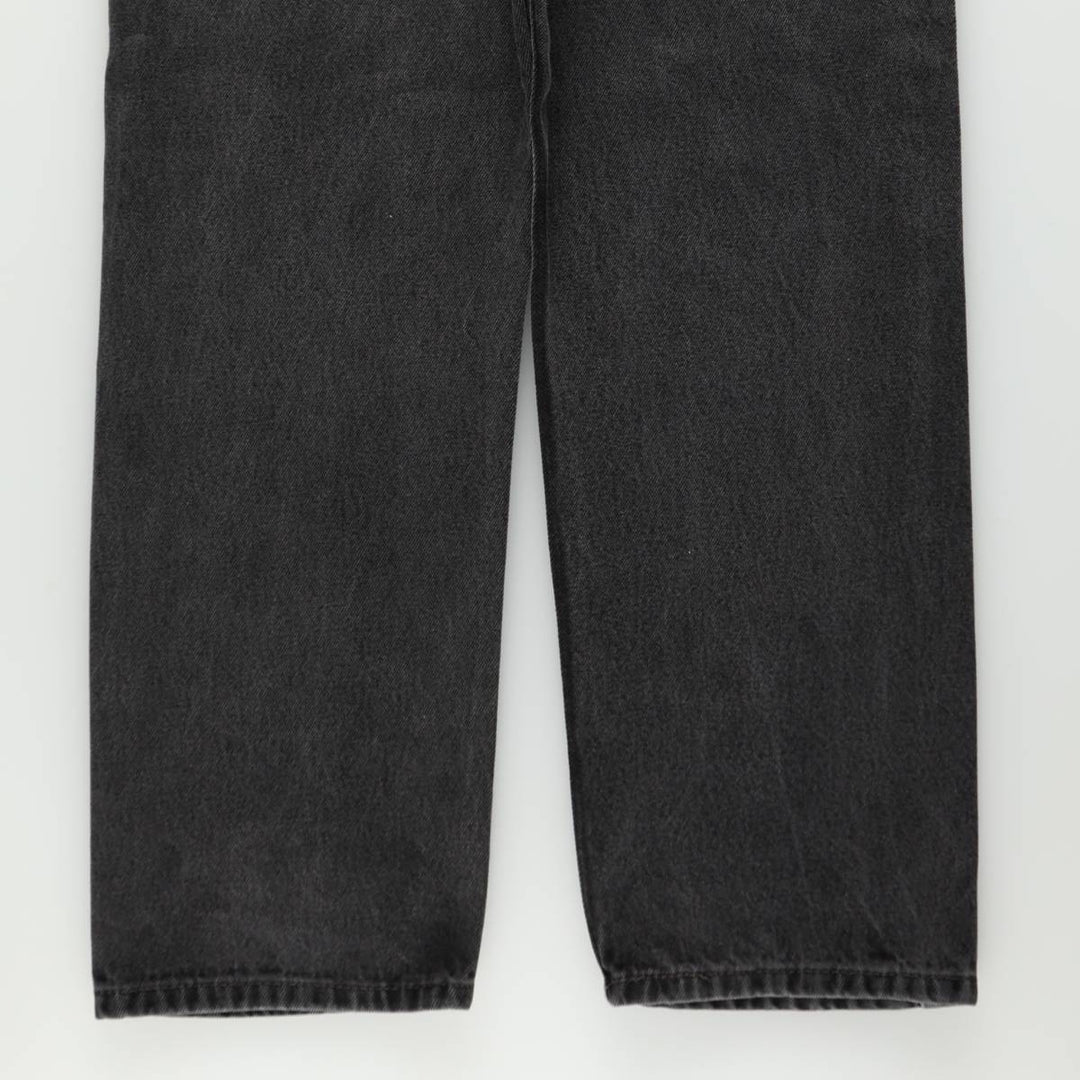 Levi's 00505-0260 Black Denim Tapered Jeans, Men's Size W34 (approx.) cotton black type Vintage Second Hand