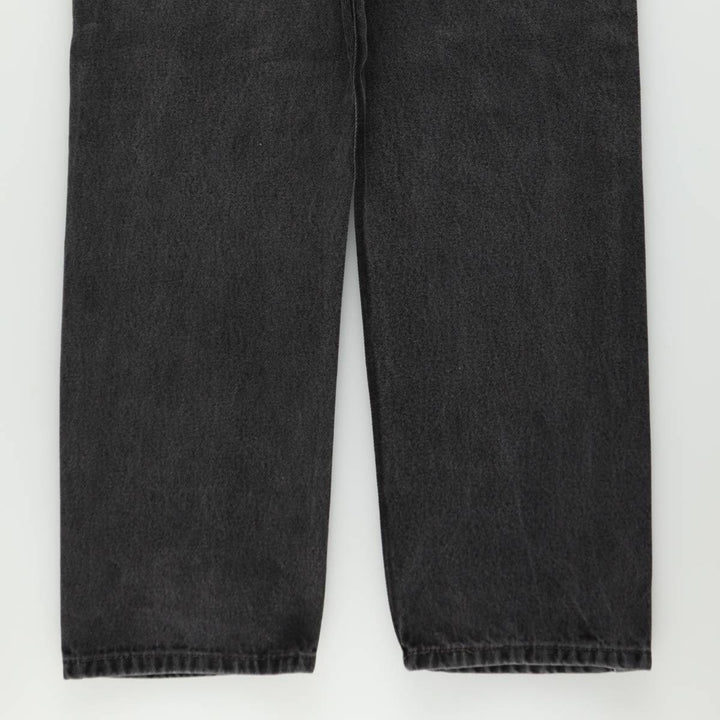 Levi's 00505-0260 Black Denim Tapered Jeans, Men's Size W34 (approx.) cotton black type Vintage Second Hand