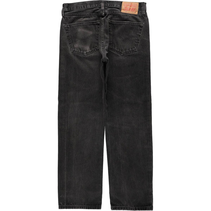 Levi's 00505-0260 Black Denim Tapered Jeans, Men's W33 (approx.) cotton black type Vintage Second Hand