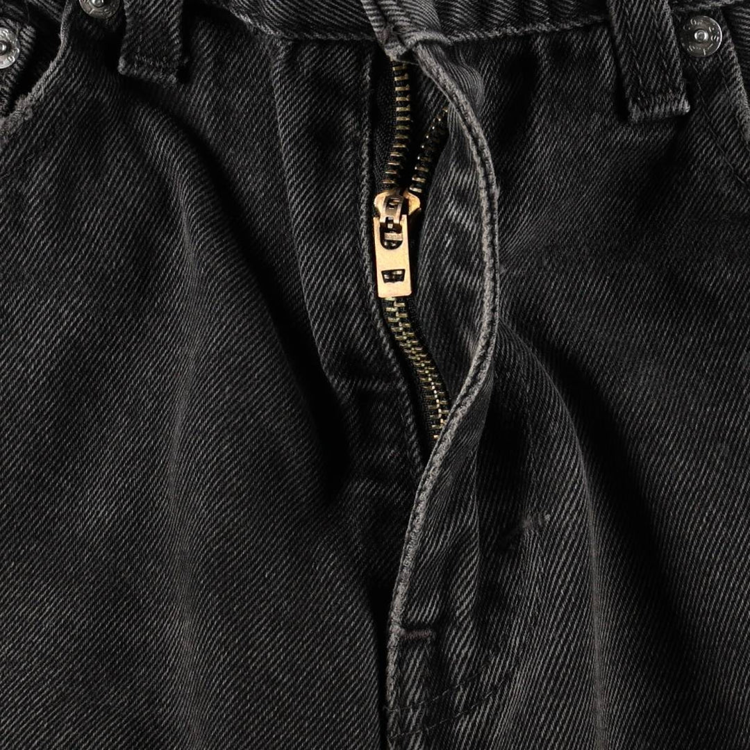 Levi's 00505-0260 Black Denim Tapered Jeans, Men's W33 (approx.) cotton black type Vintage Second Hand