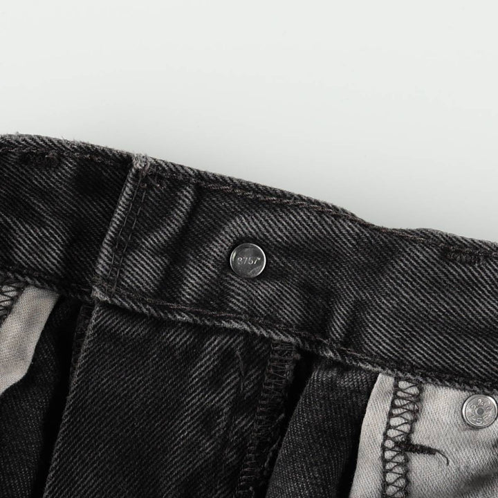Levi's 00505-0260 Black Denim Tapered Jeans, Men's W33 (approx.) cotton black type Vintage Second Hand