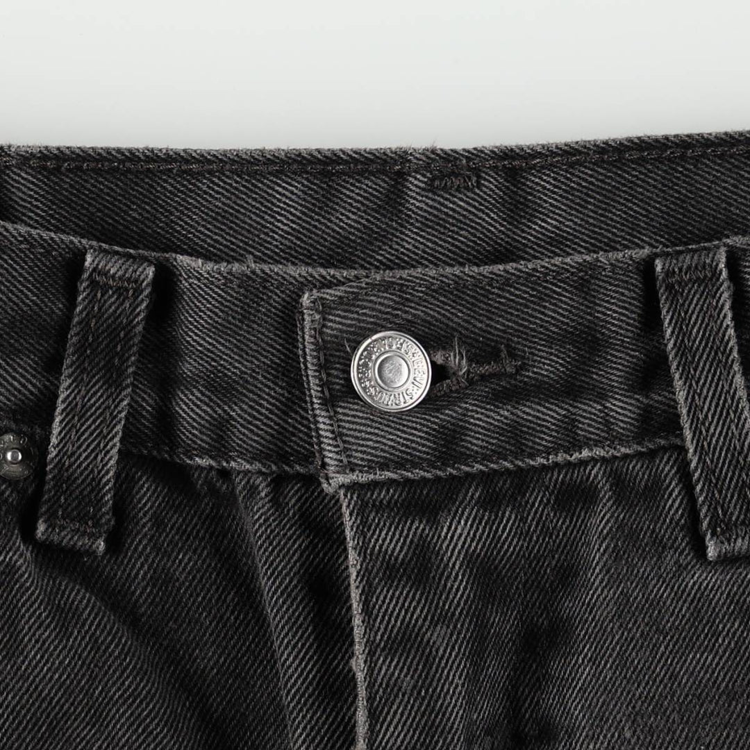 Levi's 00505-0260 Black Denim Tapered Jeans, Men's W33 (approx.) cotton black type Vintage Second Hand