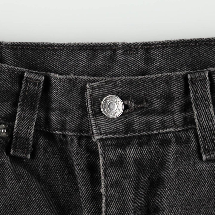Levi's 00505-0260 Black Denim Tapered Jeans, Men's W33 (approx.) cotton black type Vintage Second Hand