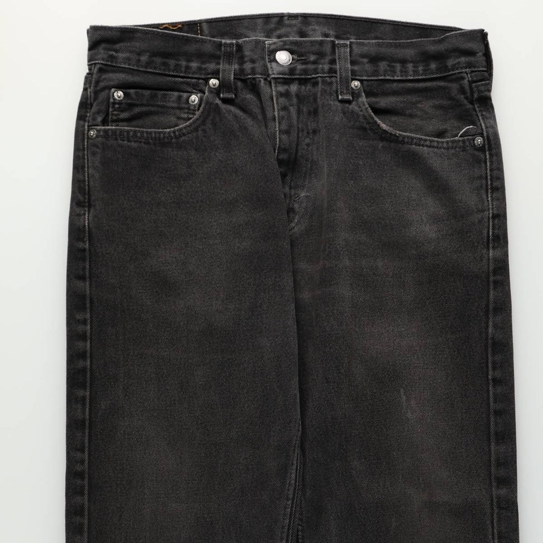 Levi's 00505-0260 Black Denim Tapered Jeans, Men's W33 (approx.) cotton black type Vintage Second Hand