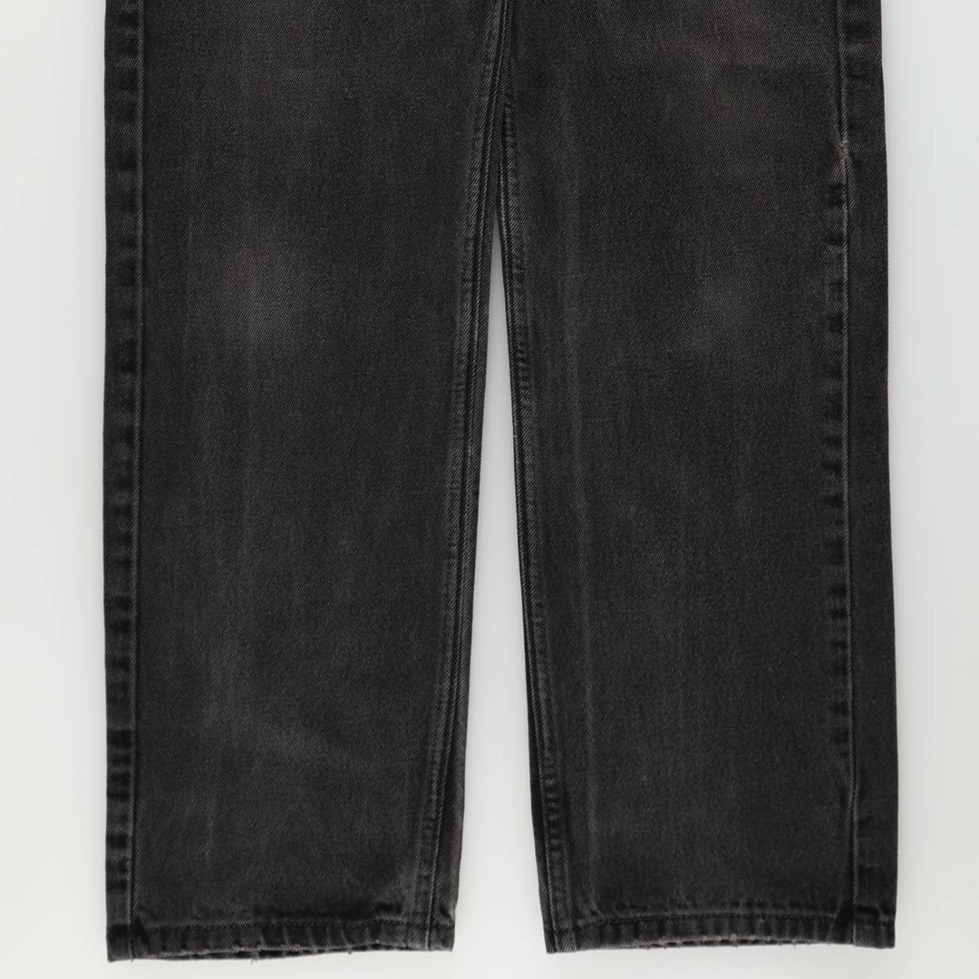 Levi's 00505-0260 Black Denim Tapered Jeans, Men's W33 (approx.) cotton black type Vintage Second Hand