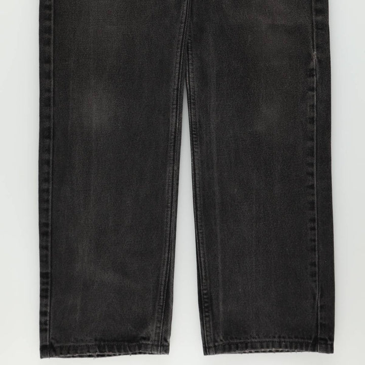 Levi's 00505-0260 Black Denim Tapered Jeans, Men's W33 (approx.) cotton black type Vintage Second Hand