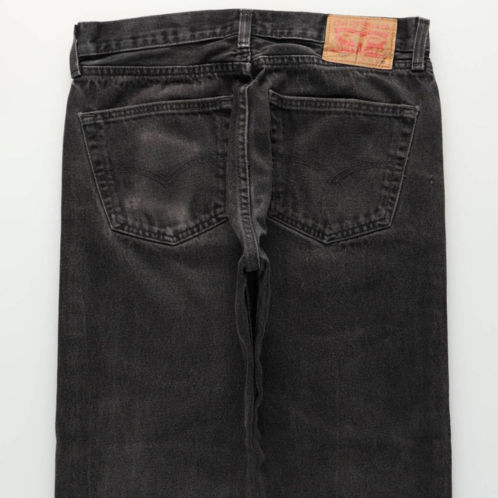 Levi's 00505-0260 Black Denim Tapered Jeans, Men's W33 (approx.) cotton black type Vintage Second Hand