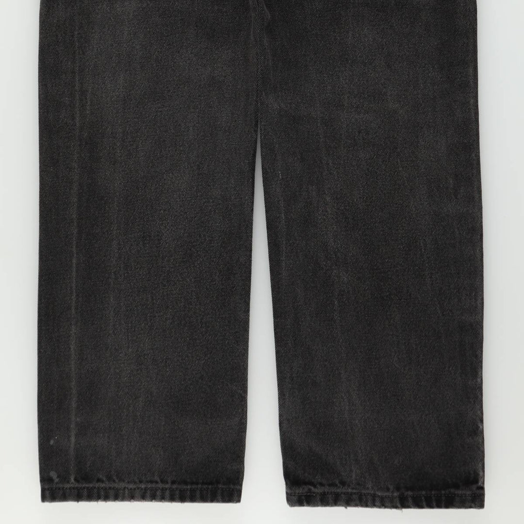 Levi's 00505-0260 Black Denim Tapered Jeans, Men's W33 (approx.) cotton black type Vintage Second Hand