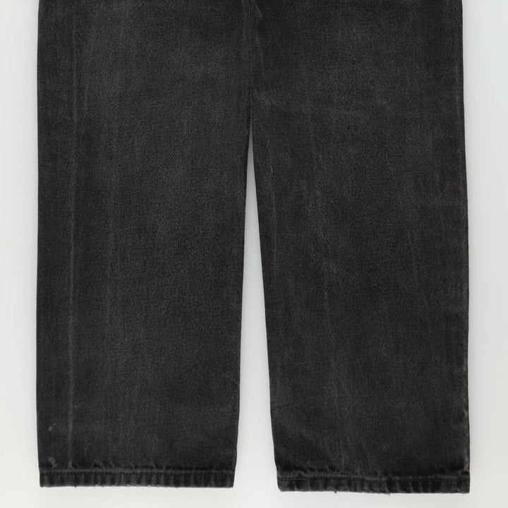 Levi's 00505-0260 Black Denim Tapered Jeans, Men's W33 (approx.) cotton black type Vintage Second Hand