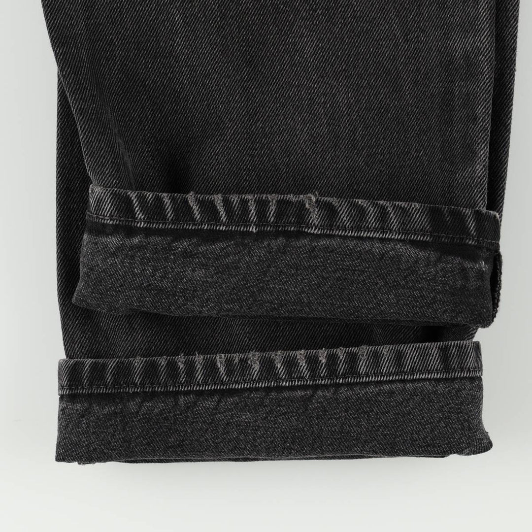 Levi's 00505-0260 Black Denim Tapered Jeans, Men's W33 (approx.) cotton black type Vintage Second Hand