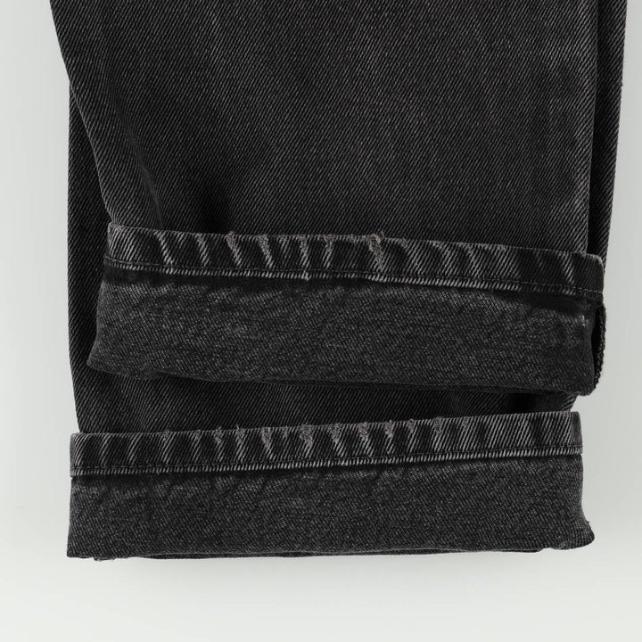 Levi's 00505-0260 Black Denim Tapered Jeans, Men's W33 (approx.) cotton black type Vintage Second Hand