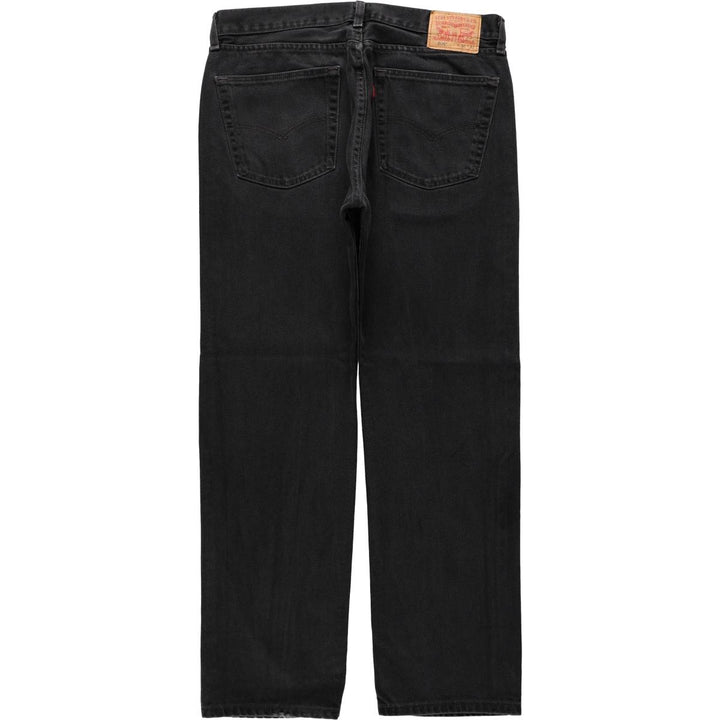 Levi's 00505-0260 Black Denim Tapered Jeans, Men's W36 (approx.) cotton black type Vintage Second Hand
