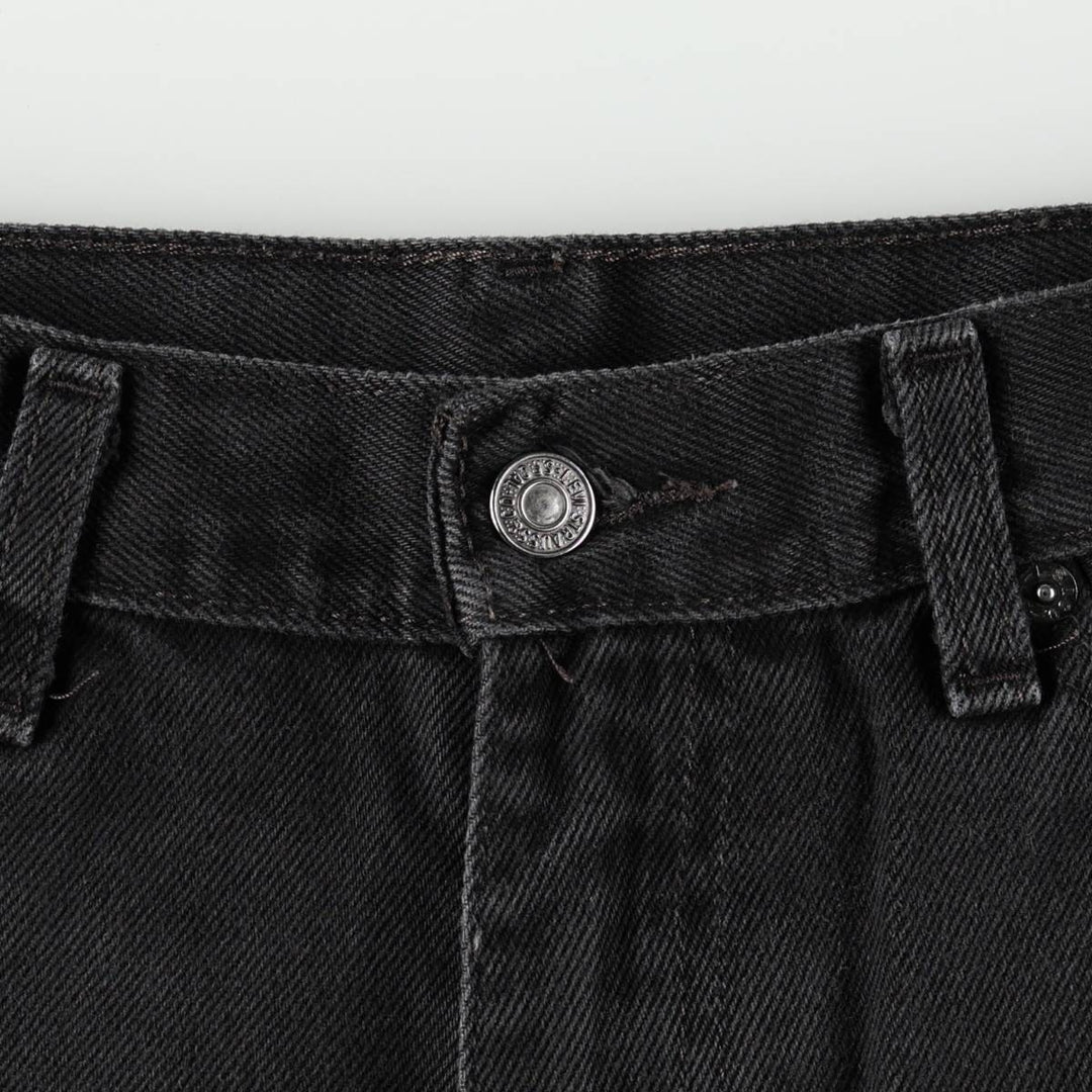 Levi's 00505-0260 Black Denim Tapered Jeans, Men's W36 (approx.) cotton black type Vintage Second Hand