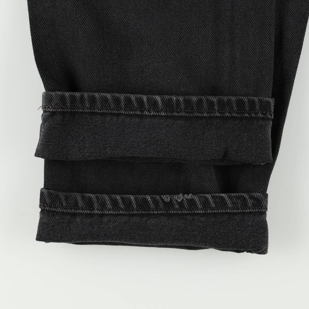 Levi's 00505-0260 Black Denim Tapered Jeans, Men's W36 (approx.) cotton black type Vintage Second Hand