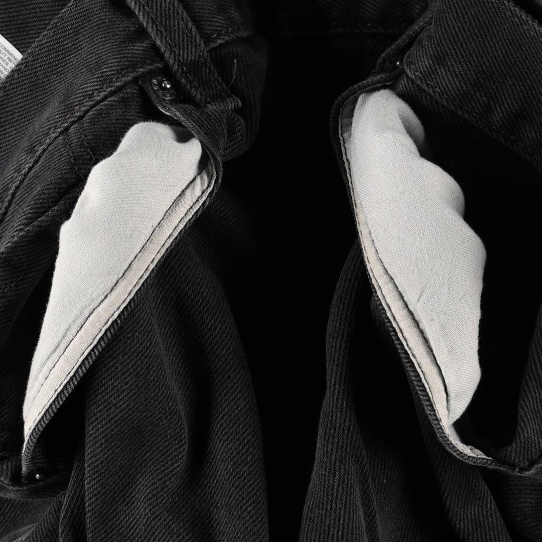 Levi's 00505-0260 Black Denim Tapered Jeans, Men's W36 (approx.) cotton black type Vintage Second Hand