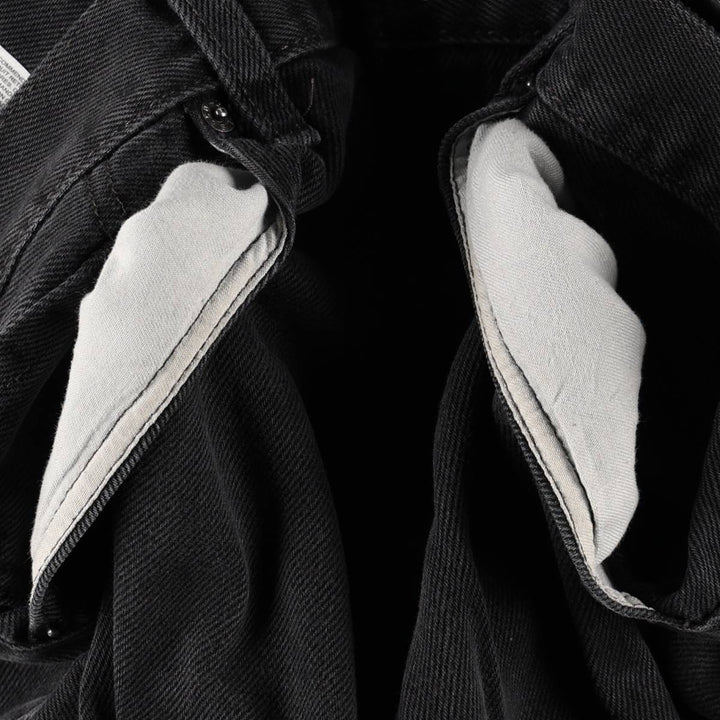 Levi's 00505-0260 Black Denim Tapered Jeans, Men's W36 (approx.) cotton black type Vintage Second Hand
