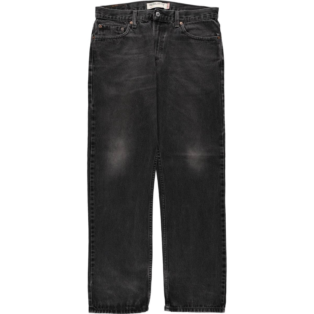 2000'S Levi's 505 Regular Fit Black Denim Tapered Denim Pants, Men's Size 36 cotton black type Vintage Second Hand