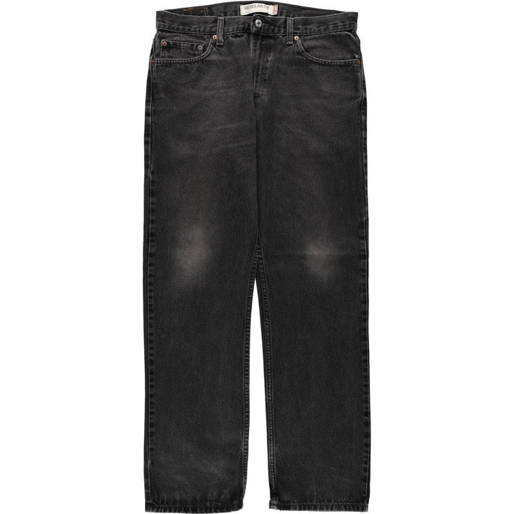 2000'S Levi's 505 Regular Fit Black Denim Tapered Denim Pants, Men's Size 36 cotton black type Vintage Second Hand