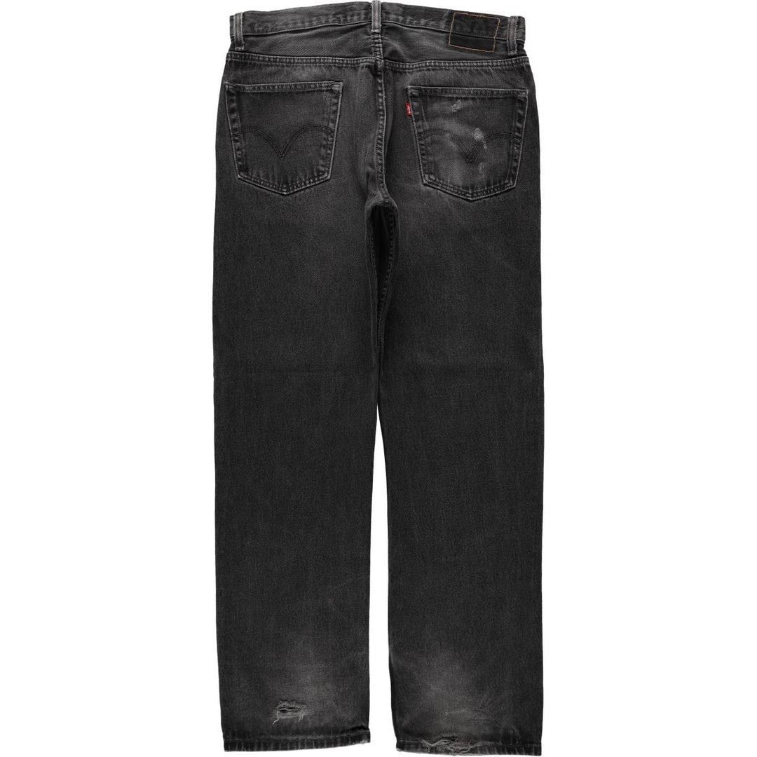 2000'S Levi's 505 Regular Fit Black Denim Tapered Denim Pants, Men's Size 36 cotton black type Vintage Second Hand