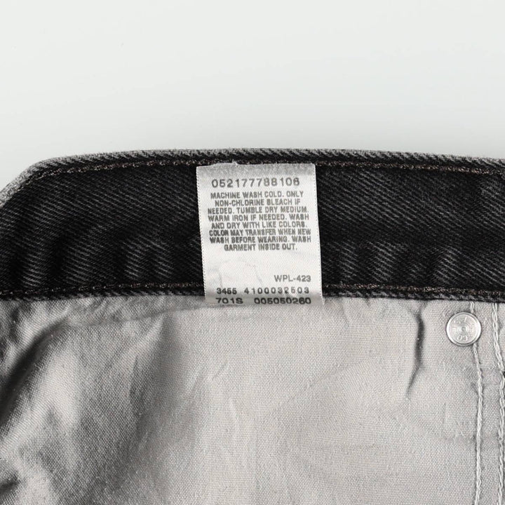 2000'S Levi's 505 Regular Fit Black Denim Tapered Denim Pants, Men's Size 36 cotton black type Vintage Second Hand