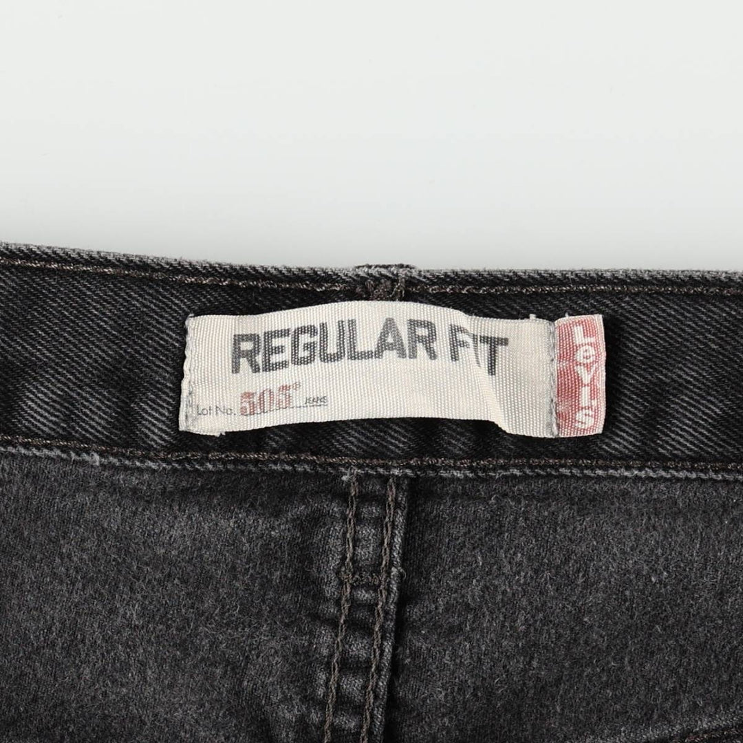 2000'S Levi's 505 Regular Fit Black Denim Tapered Denim Pants, Men's Size 36 cotton black type Vintage Second Hand
