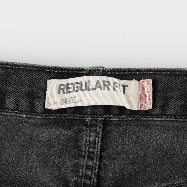 2000'S Levi's 505 Regular Fit Black Denim Tapered Denim Pants, Men's Size 36 cotton black type Vintage Second Hand