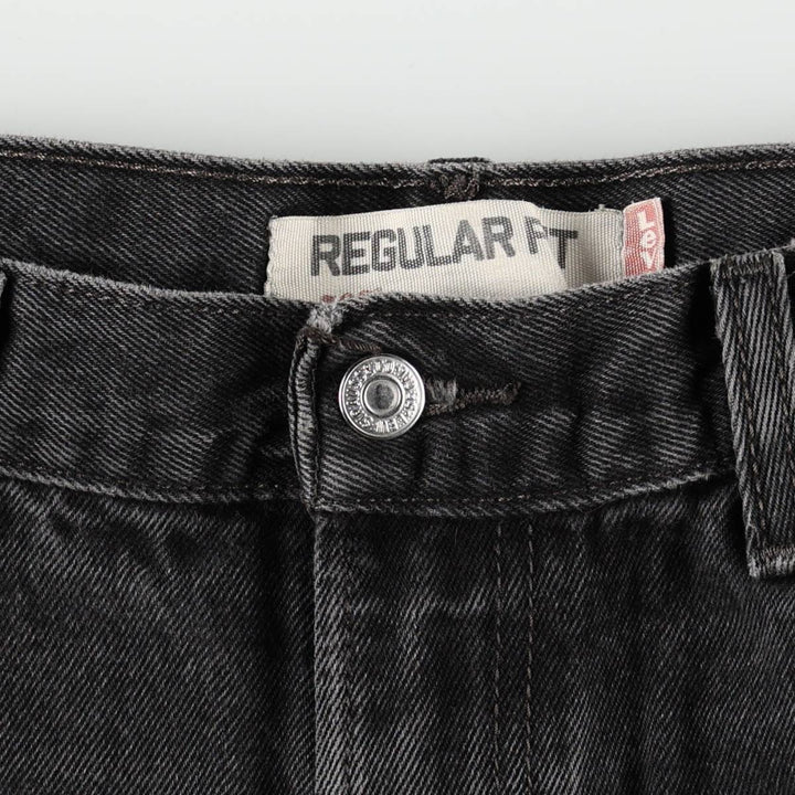 2000'S Levi's 505 Regular Fit Black Denim Tapered Denim Pants, Men's Size 36 cotton black type Vintage Second Hand