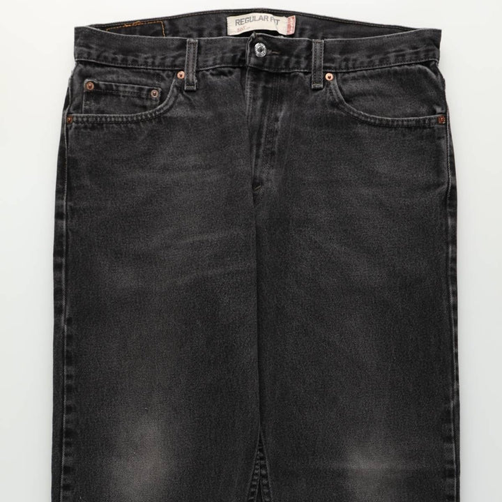 2000'S Levi's 505 Regular Fit Black Denim Tapered Denim Pants, Men's Size 36 cotton black type Vintage Second Hand