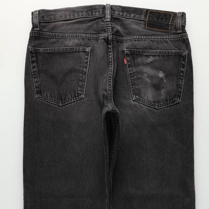 2000'S Levi's 505 Regular Fit Black Denim Tapered Denim Pants, Men's Size 36 cotton black type Vintage Second Hand