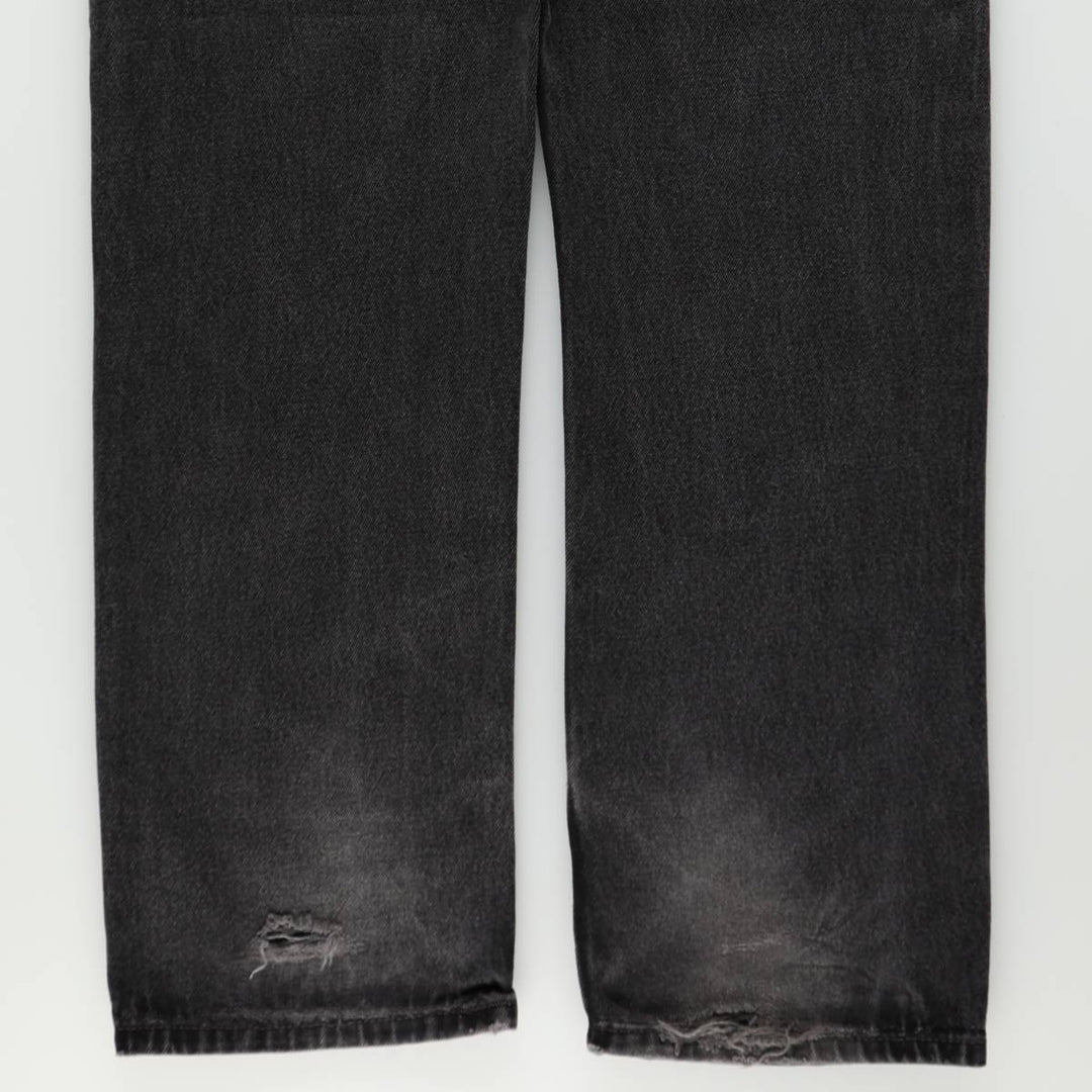 2000'S Levi's 505 Regular Fit Black Denim Tapered Denim Pants, Men's Size 36 cotton black type Vintage Second Hand