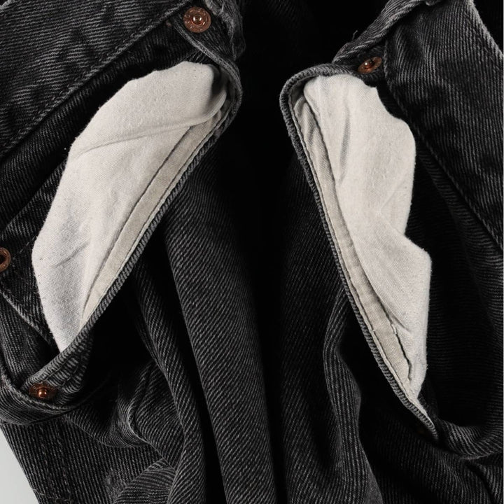 2000'S Levi's 505 Regular Fit Black Denim Tapered Denim Pants, Men's Size 36 cotton black type Vintage Second Hand