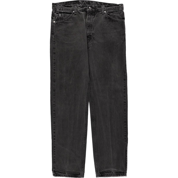 90'S Levi's 505 Regular Fit Straight Leg Tapered Denim Pants, Black Denim, Men's, Size 36, Vintage cotton black type Vintage Second Hand