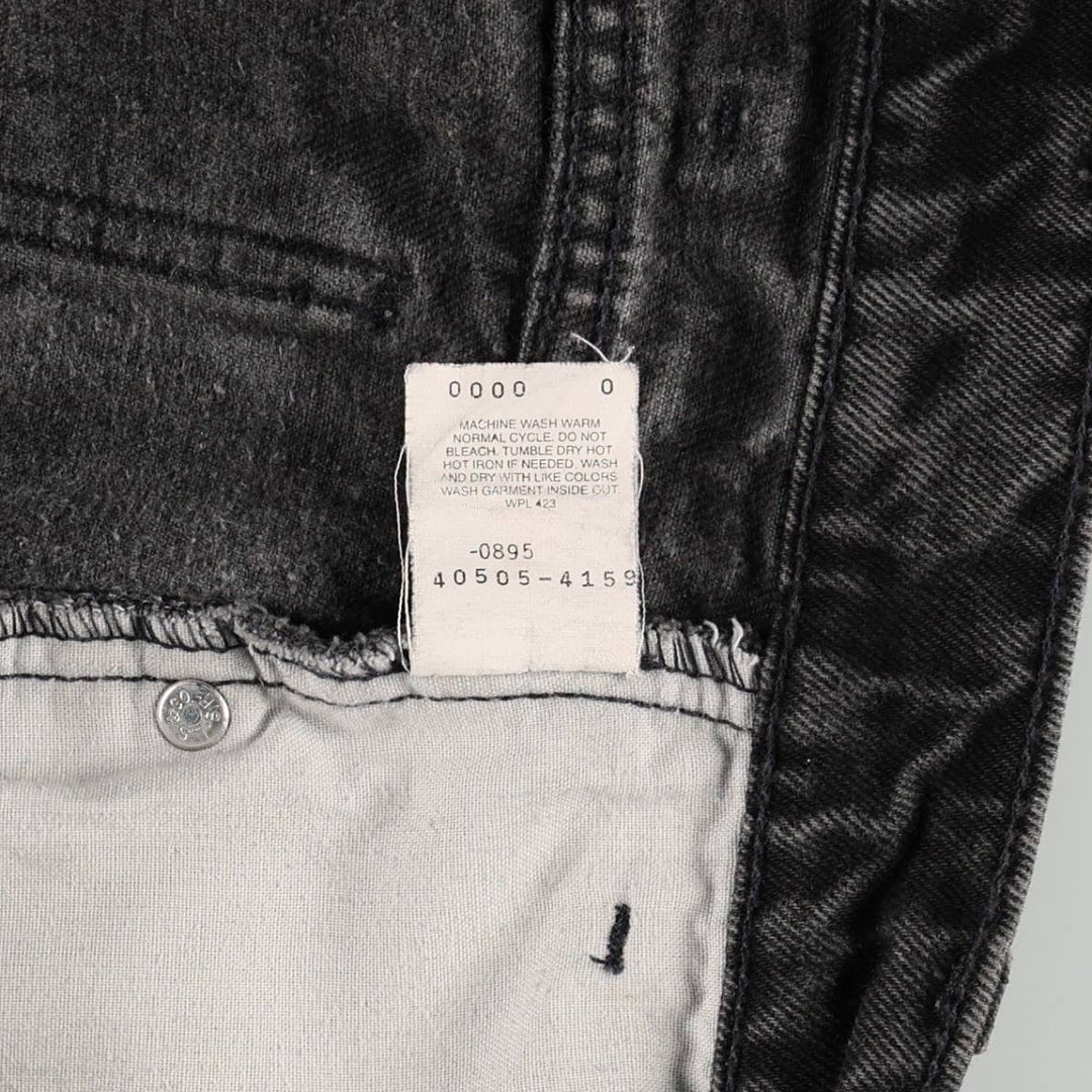 90'S Levi's 505 Regular Fit Straight Leg Tapered Denim Pants, Black Denim, Men's, Size 36, Vintage cotton black type Vintage Second Hand