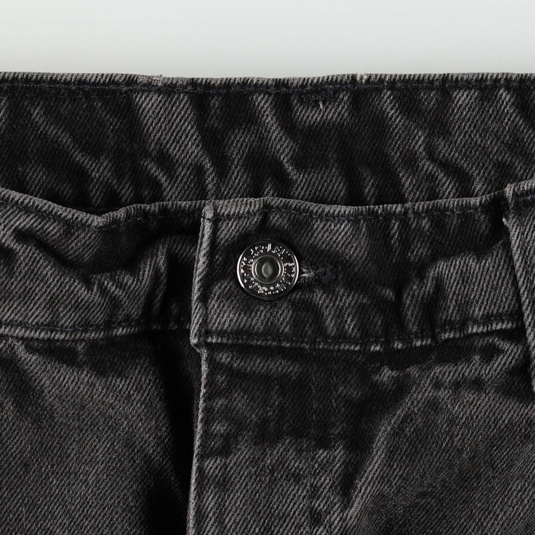 90'S Levi's 505 Regular Fit Straight Leg Tapered Denim Pants, Black Denim, Men's, Size 36, Vintage cotton black type Vintage Second Hand