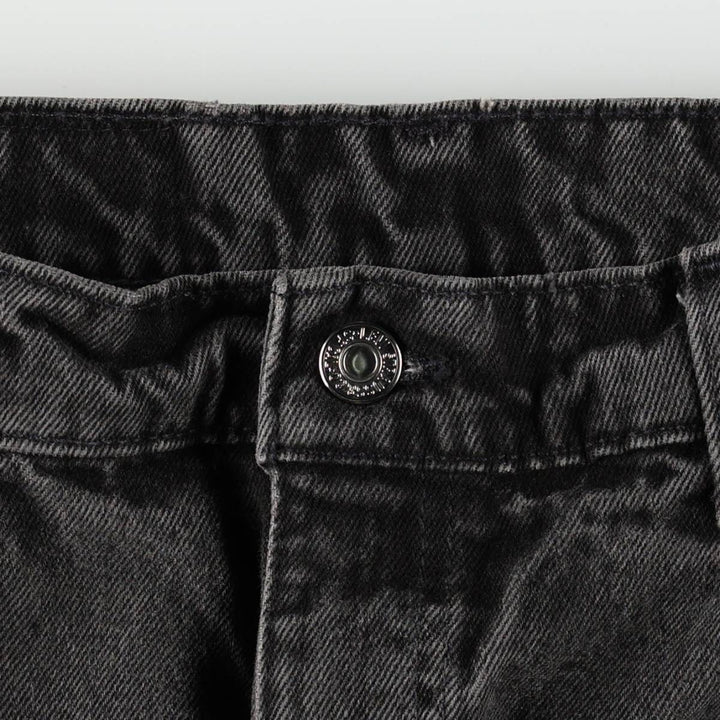 90'S Levi's 505 Regular Fit Straight Leg Tapered Denim Pants, Black Denim, Men's, Size 36, Vintage cotton black type Vintage Second Hand