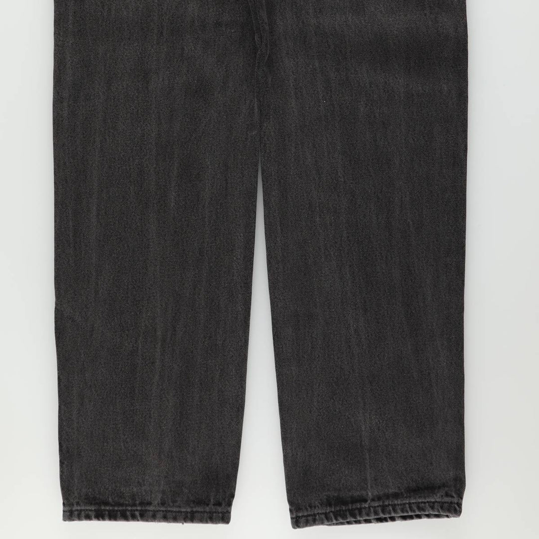 90'S Levi's 505 Regular Fit Straight Leg Tapered Denim Pants, Black Denim, Men's, Size 36, Vintage cotton black type Vintage Second Hand