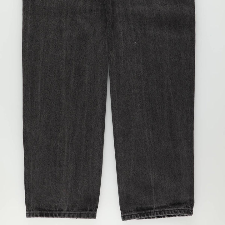 90'S Levi's 505 Regular Fit Straight Leg Tapered Denim Pants, Black Denim, Men's, Size 36, Vintage cotton black type Vintage Second Hand