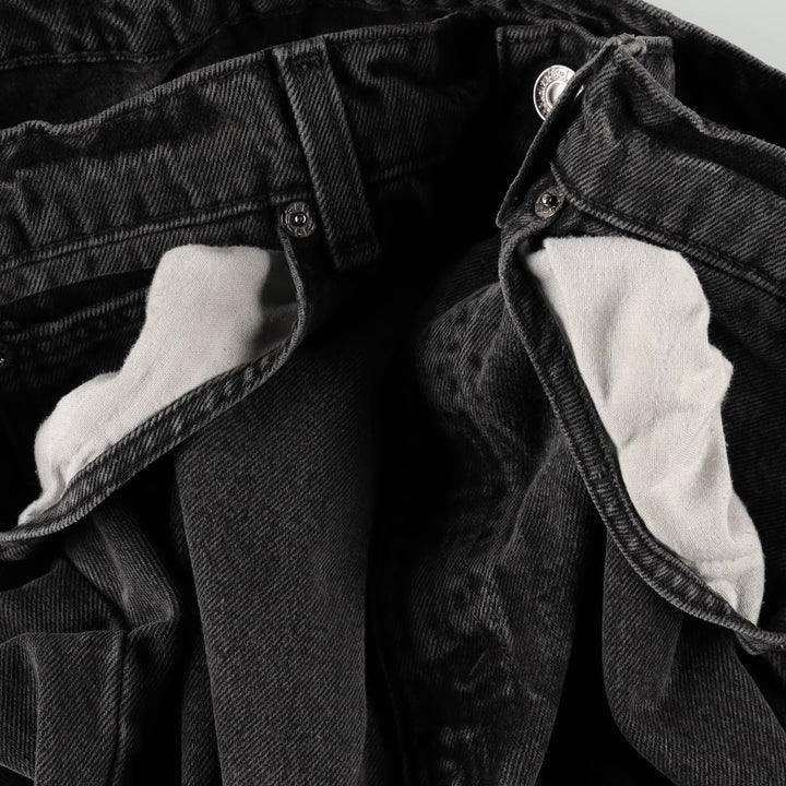 90'S Levi's 505 Regular Fit Straight Leg Tapered Denim Pants, Black Denim, Men's, Size 36, Vintage cotton black type Vintage Second Hand