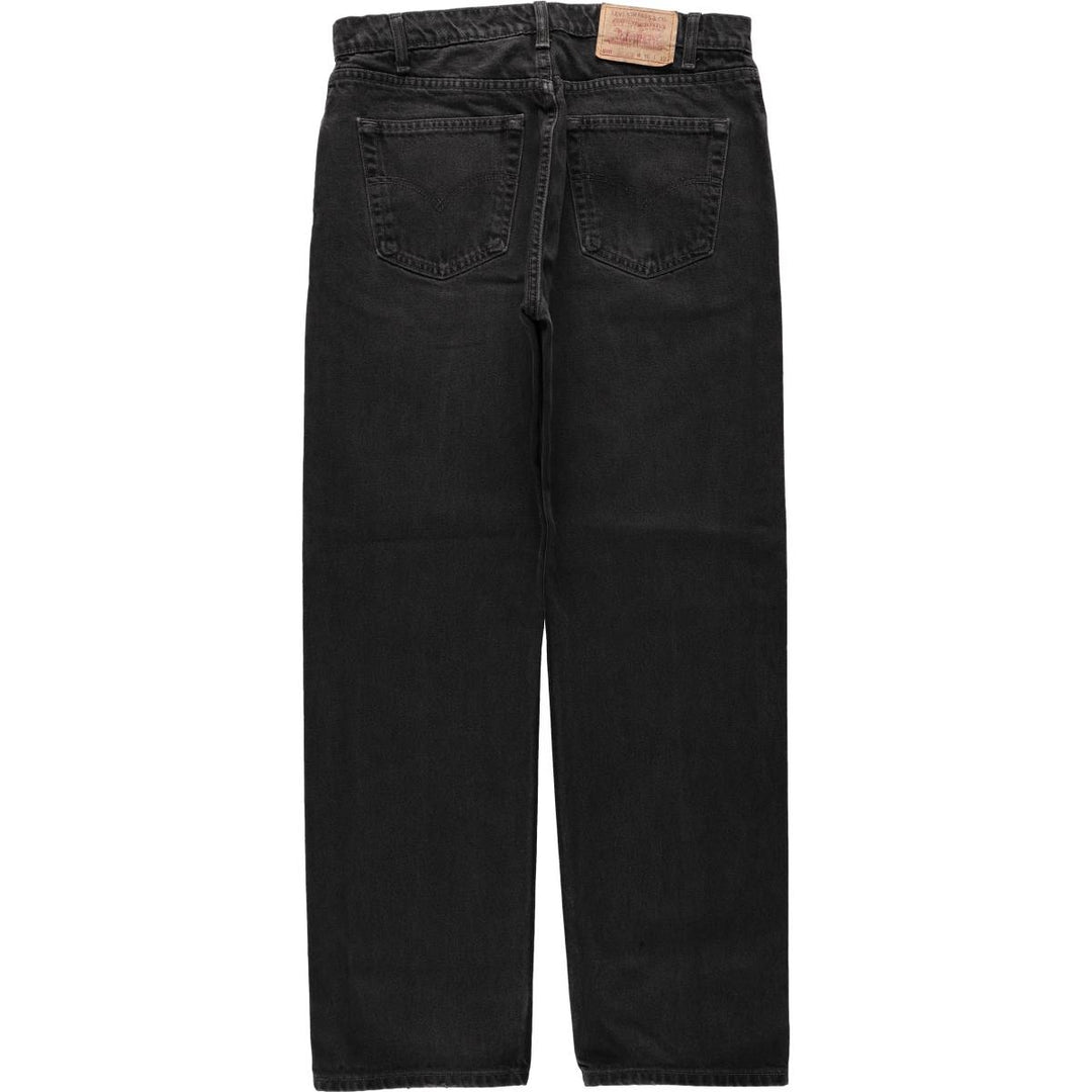 90'S Levi's 505 Regular Fit Straight Leg Black Denim Tapered Denim Pants, Made in Canada, Men's Size 36 cotton black type Vintage Second Hand