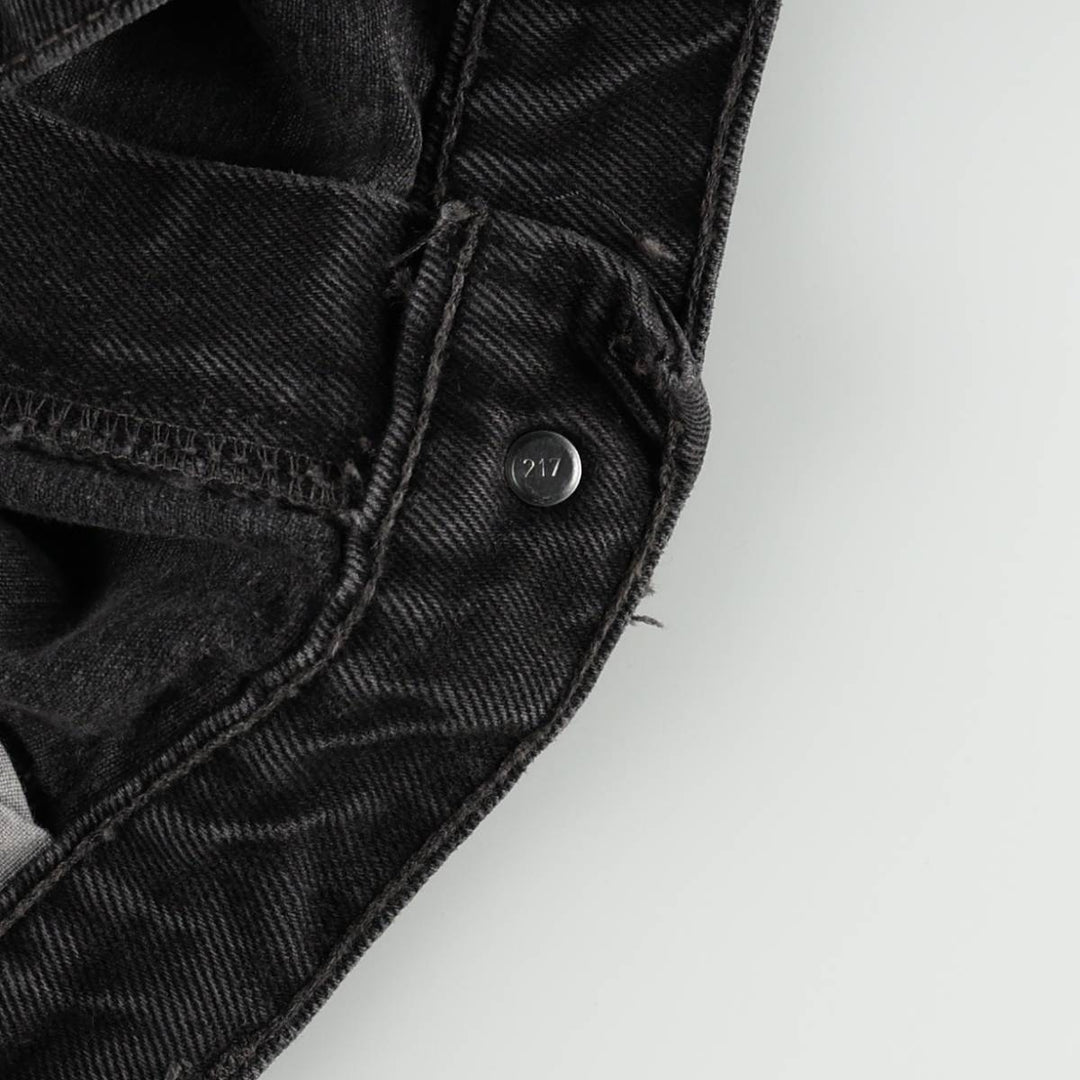 90'S Levi's 505 Regular Fit Straight Leg Black Denim Tapered Denim Pants, Made in Canada, Men's Size 36 cotton black type Vintage Second Hand