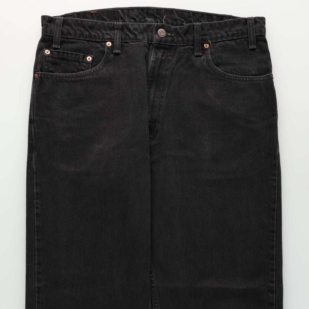 90'S Levi's 505 Regular Fit Straight Leg Black Denim Tapered Denim Pants, Made in Canada, Men's Size 36 cotton black type Vintage Second Hand