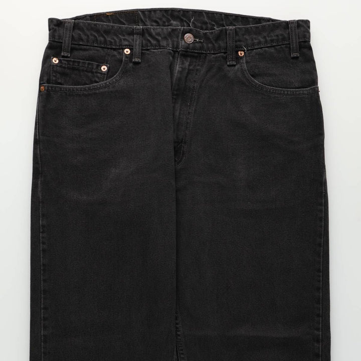90'S Levi's 505 Regular Fit Straight Leg Black Denim Tapered Denim Pants, Made in Canada, Men's Size 36 cotton black type Vintage Second Hand