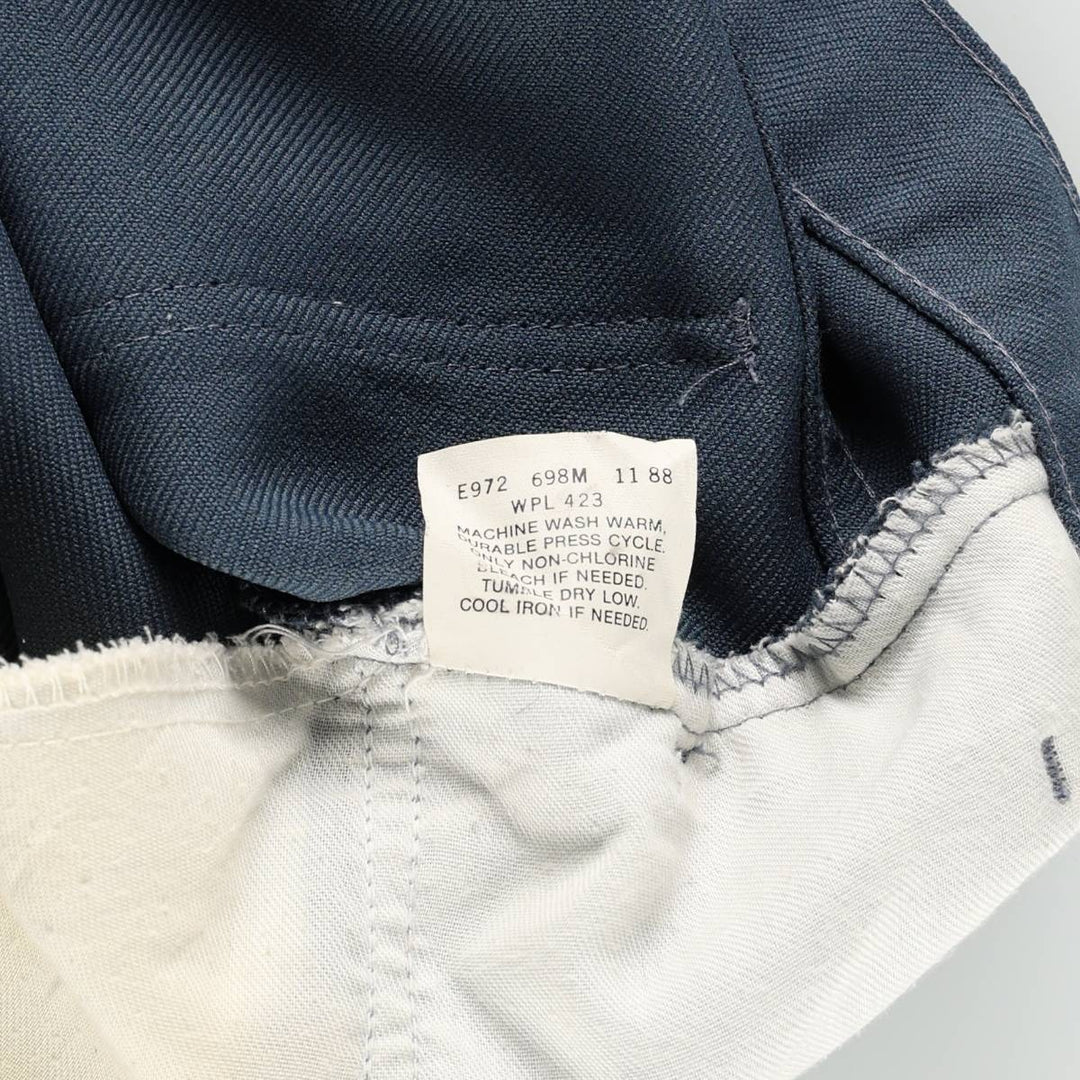 1980'S Levi's 10517 6116 Slacks Pants, Made in USA, Men's W36 (approx.), Vintage polyester blue type Vintage Second Hand