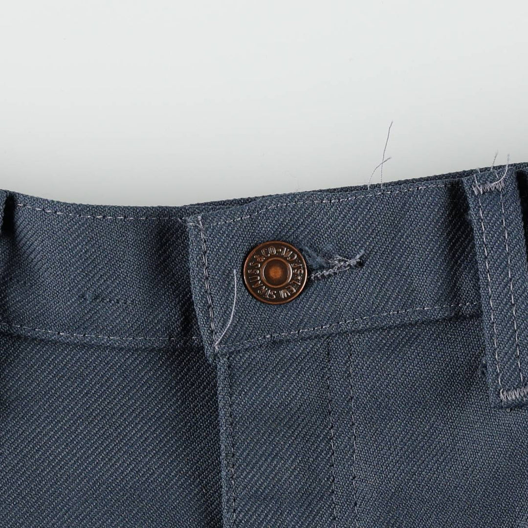 1980'S Levi's 10517 6116 Slacks Pants, Made in USA, Men's W36 (approx.), Vintage polyester blue type Vintage Second Hand