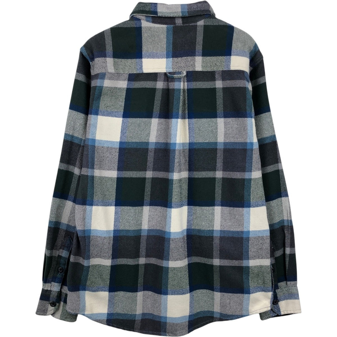 ORVIS Long Sleeve Heavy Flannel Check Shirt, Men's Size M cotton Khaki type Vintage Second Hand