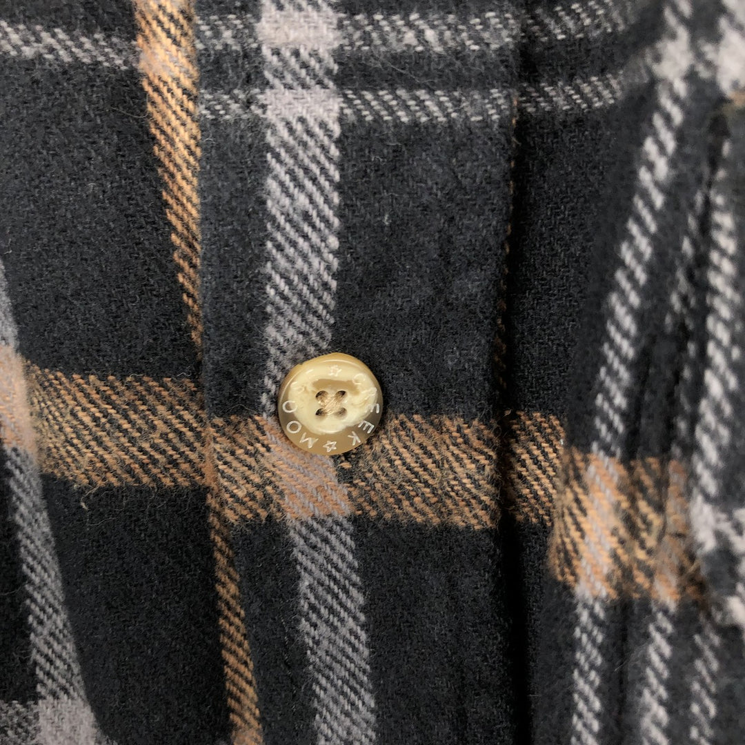 MOOSE CREEK Long Sleeve Heavy Flannel Check Shirt Men's XL cotton black type Vintage Second Hand