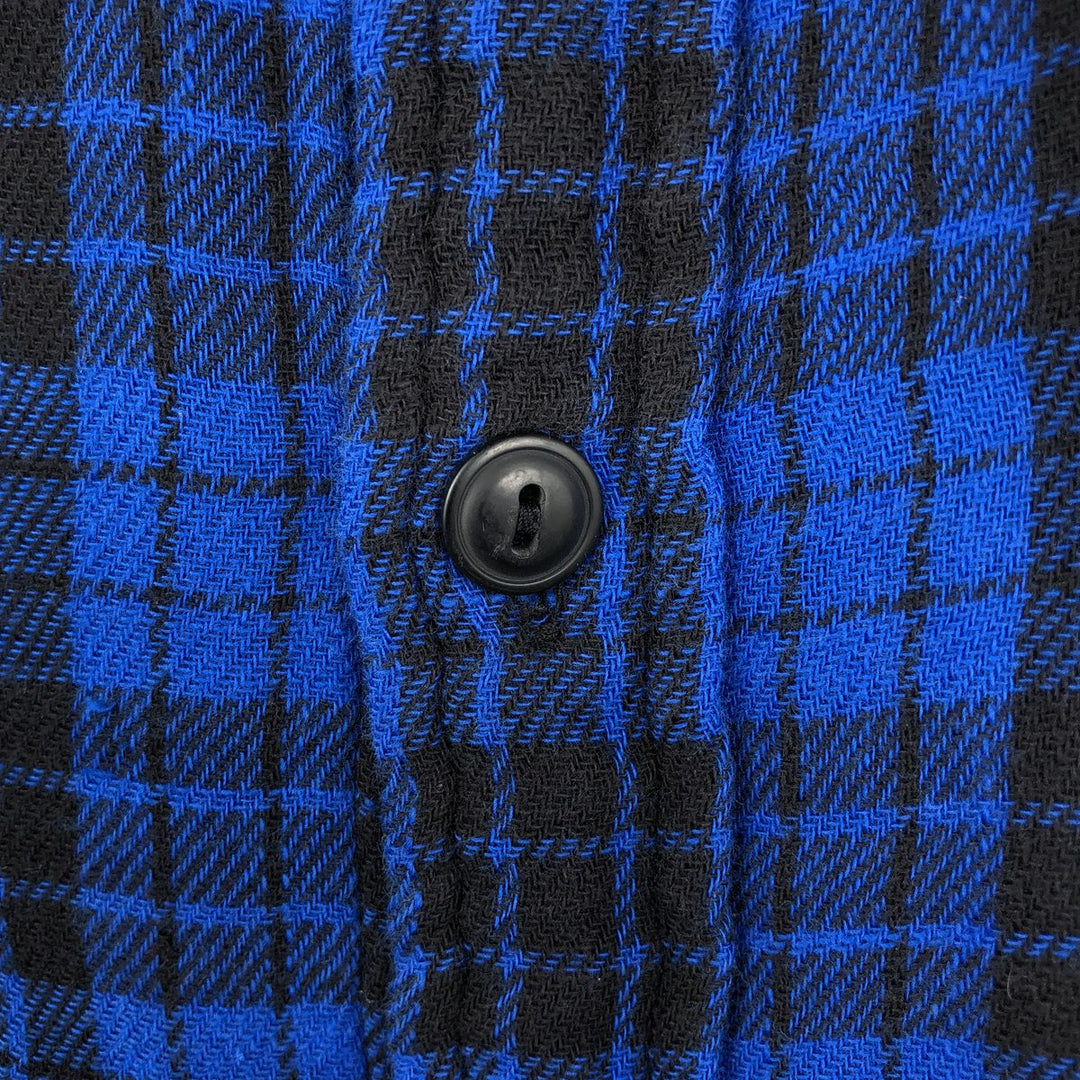 Ralph Lauren POLO RALPH LAUREN long-sleeved flannel check shirt, men's size L cotton blue type Vintage Second Hand